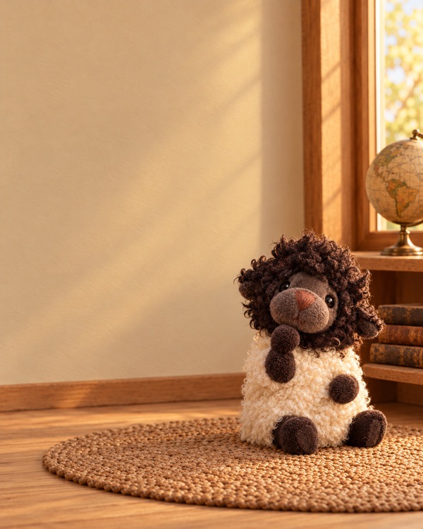 Eusebio, a black sheep plush